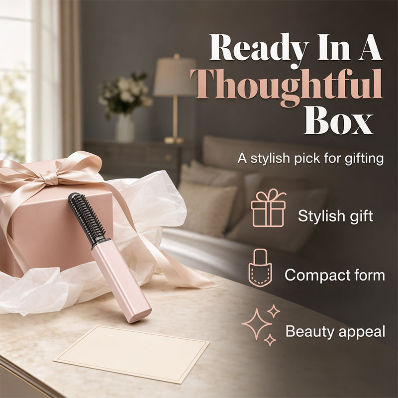 📢📢50% OFF !! ⏰Portable Wireless Mini Hair Styler with Comb – More Volume & A Naturally Full Look