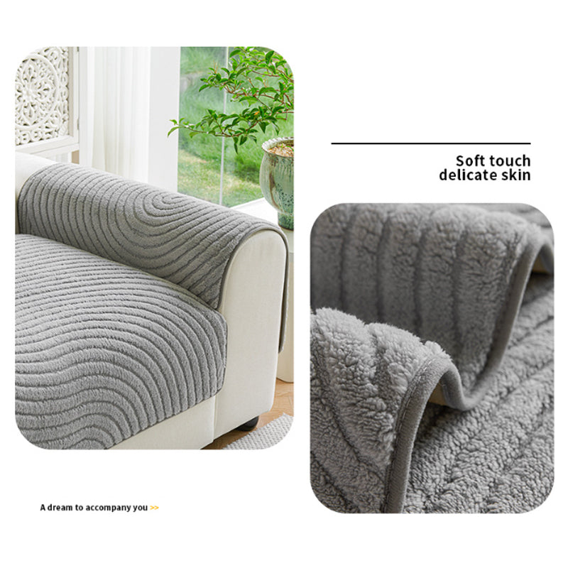 📢📢50% OFF !! ⏰Cotton Velvet Winter Sofa Cushion Non-Slip Plush Couch Cover