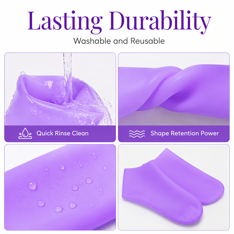 📢📢50% OFF !! ⏰Silicone Moisturizing Socks for Dry Cracked Feet