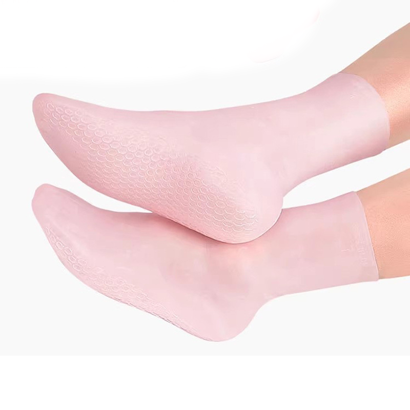 📢📢50% OFF !! ⏰Silicone Moisturizing Socks for Dry Cracked Feet