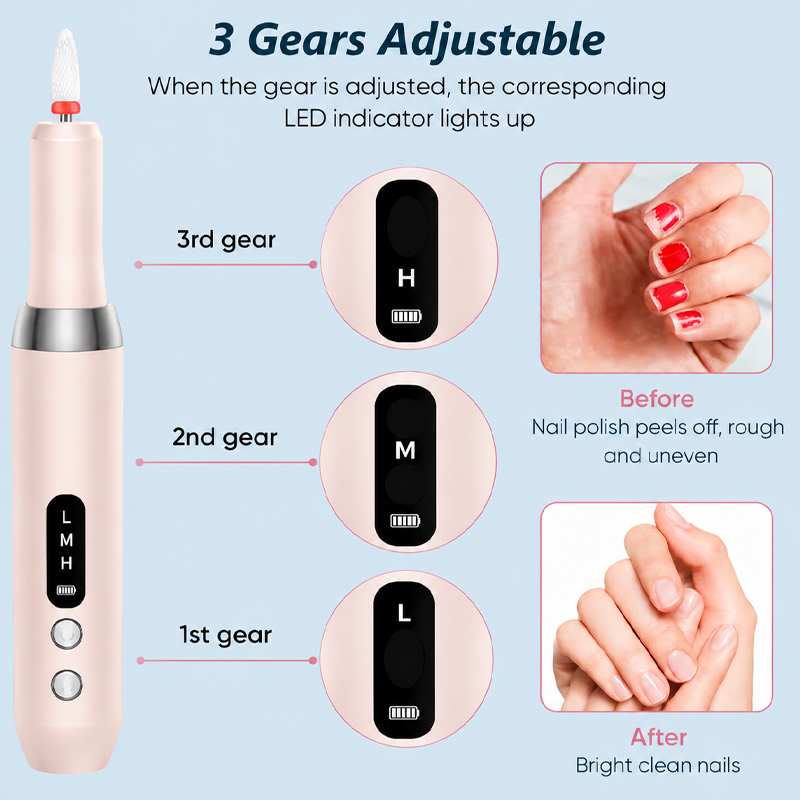 📢📢40% OFF !! ⏰Cordless Electric Nail Drill Machine with Charging Base