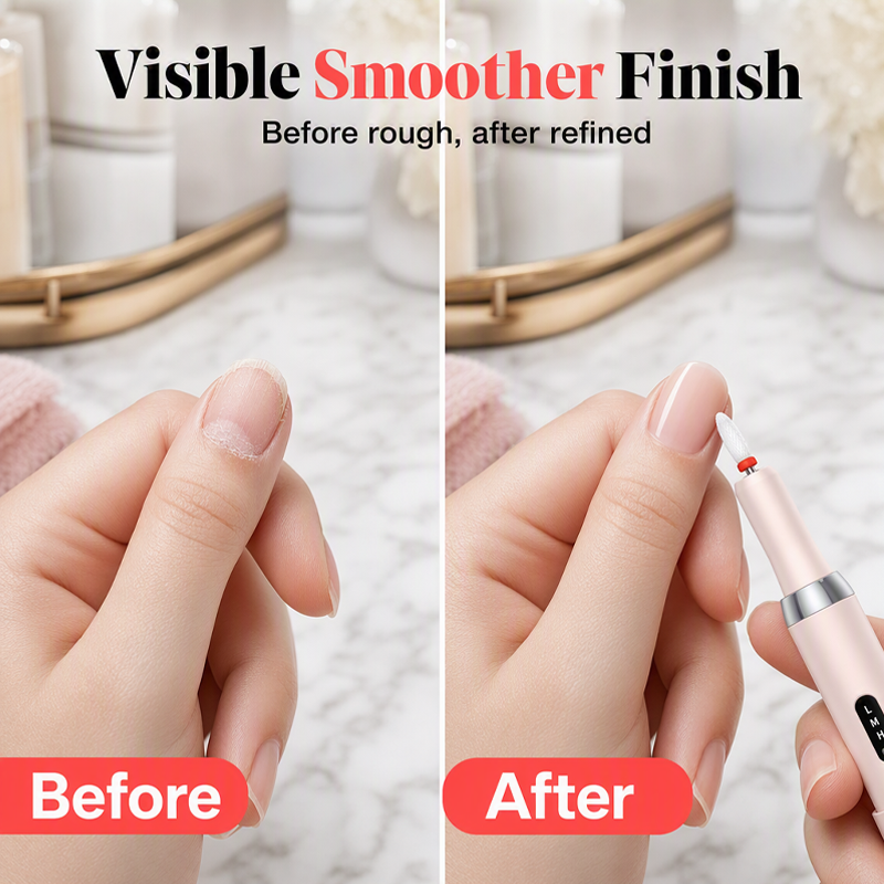 📢📢40% OFF !! ⏰Cordless Electric Nail Drill Machine with Charging Base