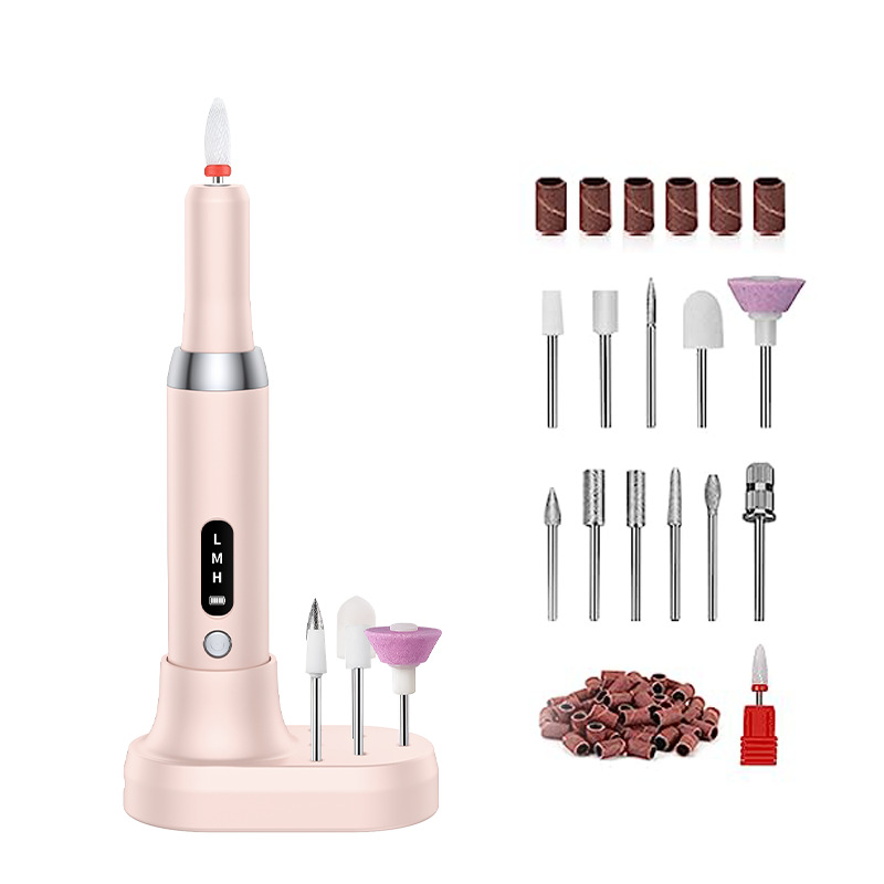 📢📢40% OFF !! ⏰Cordless Electric Nail Drill Machine with Charging Base