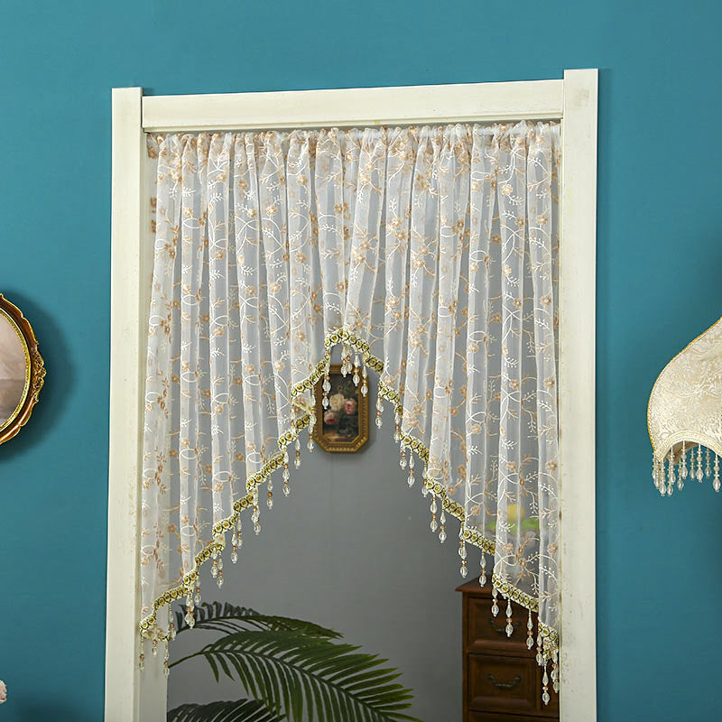 📢📢50% OFF !! ⏰Lace Short Door Curtain with Tassels