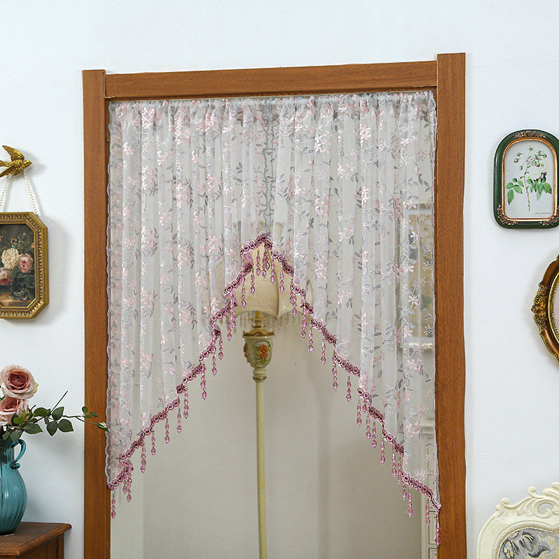 📢📢50% OFF !! ⏰Lace Short Door Curtain with Tassels