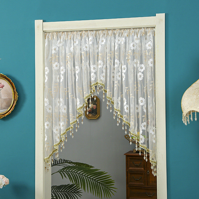 📢📢50% OFF !! ⏰Lace Short Door Curtain with Tassels