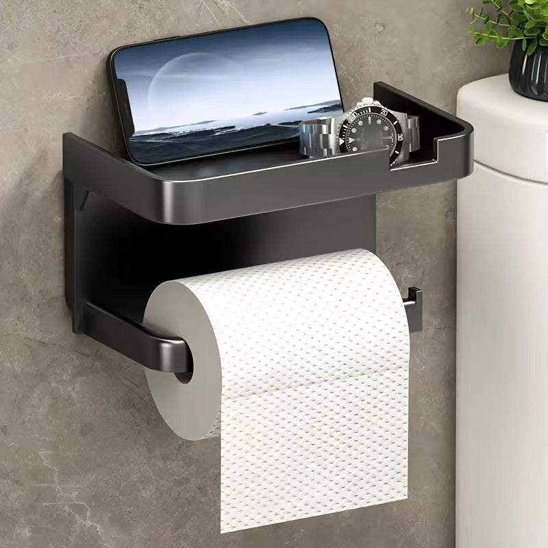 📢📢50% OFF !! ⏰Wall-Mounted Toilet Paper Holder with Storage Shelf