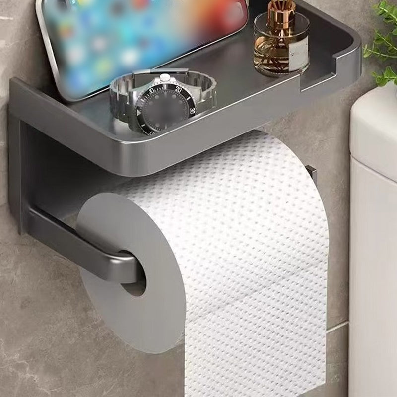 📢📢50% OFF !! ⏰Wall-Mounted Toilet Paper Holder with Storage Shelf