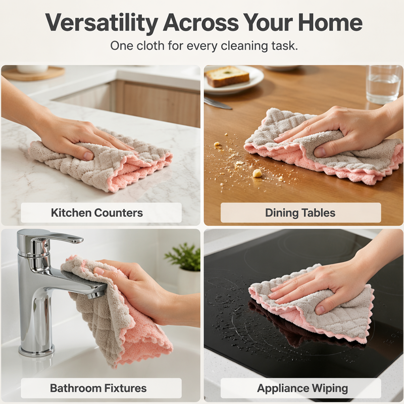 📢📢50% OFF !! ⏰Soft Microfiber Double-Sided Cleaning Cloth