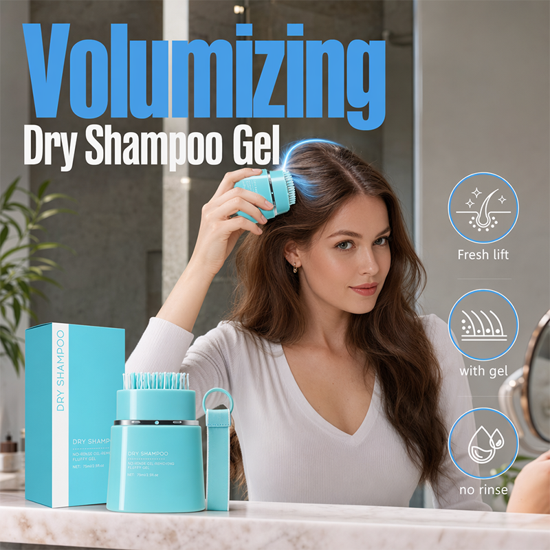 📢📢50% OFF !! ⏰No-Rinse Dry Shampoo Gel with Built-In Comb