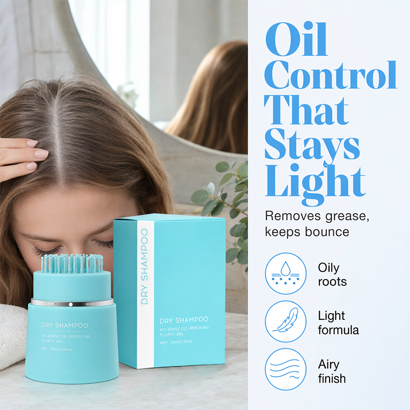 📢📢50% OFF !! ⏰No-Rinse Dry Shampoo Gel with Built-In Comb