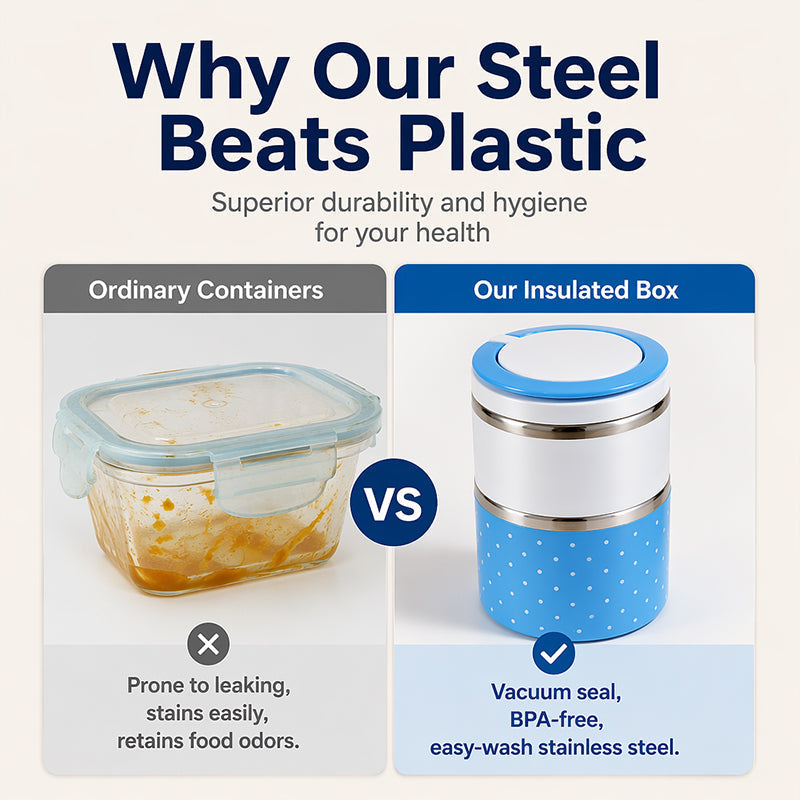 📢📢50% OFF !! ⏰Portable Insulated Stainless Steel Lunch Box