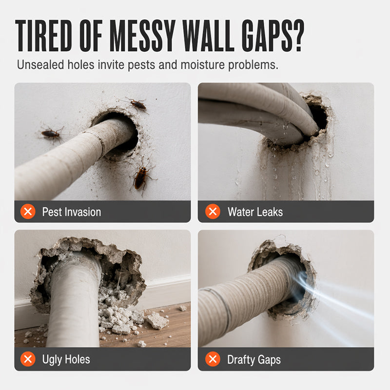 📢📢50% OFF !! ⏰Waterproof Wall Hole Sealing Clay for Air Conditioner Pipes