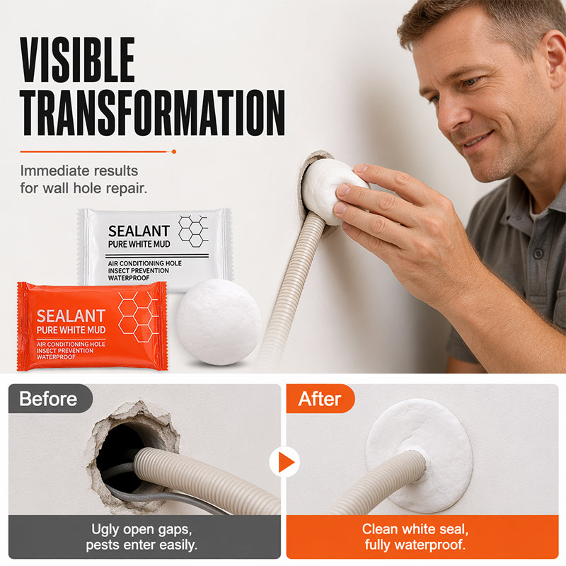 📢📢50% OFF !! ⏰Waterproof Wall Hole Sealing Clay for Air Conditioner Pipes