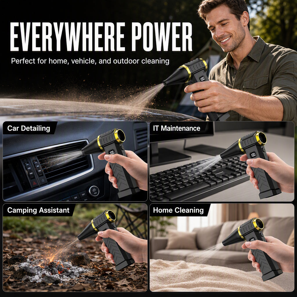 📢📢40% OFF !! ⏰Handheld Turbo Blower & Vacuum Cleaner