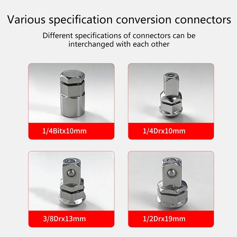 📢📢50% OFF !! ⏰CR-V Steel Ratchet Wrench Adapter Socket Converter Set