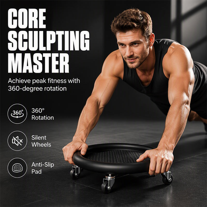 📢📢50% OFF !! ⏰Abdominal Roller Wheel Disc with Knee Mat