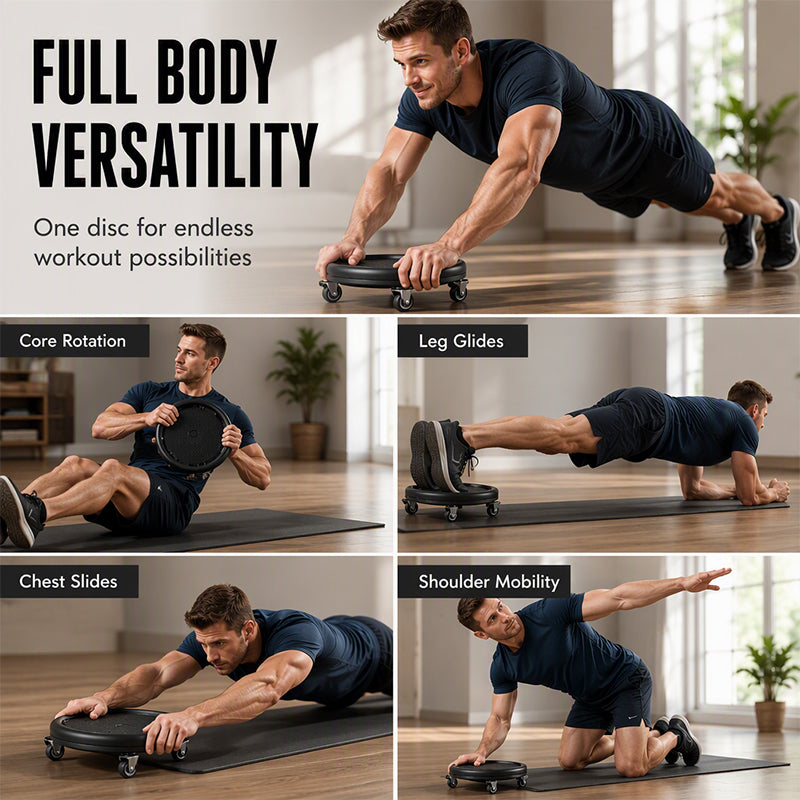📢📢50% OFF !! ⏰Abdominal Roller Wheel Disc with Knee Mat