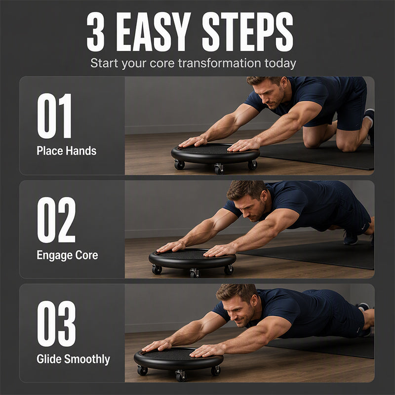 📢📢50% OFF !! ⏰Abdominal Roller Wheel Disc with Knee Mat