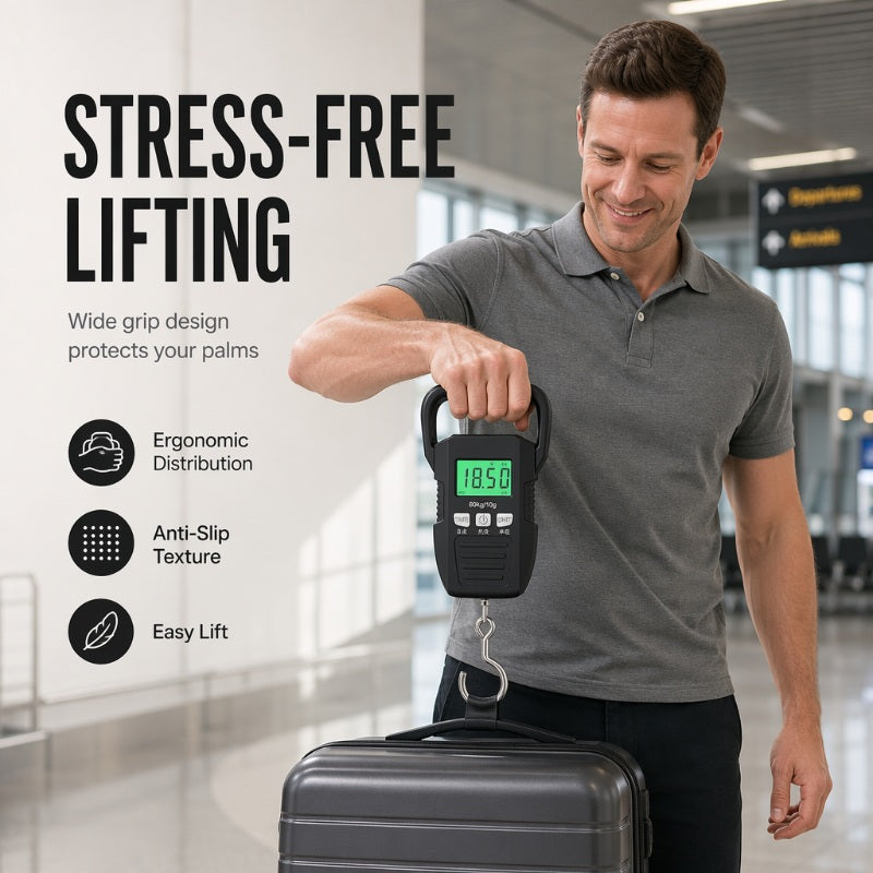📢📢50% OFF !! ⏰Portable Rechargeable Luggage Hanging Scale