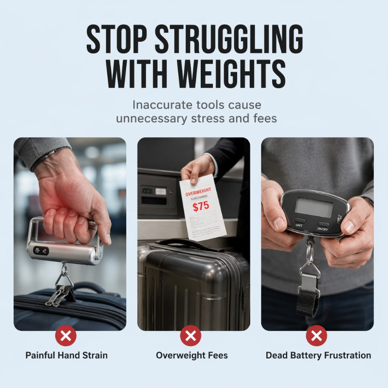 📢📢50% OFF !! ⏰Portable Rechargeable Luggage Hanging Scale
