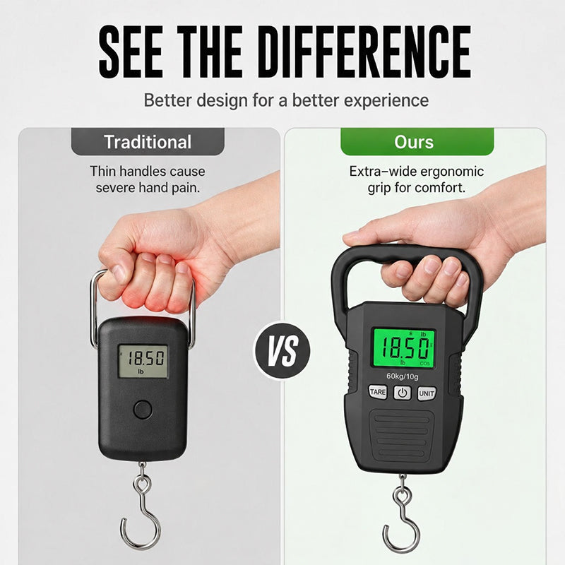 📢📢50% OFF !! ⏰Portable Rechargeable Luggage Hanging Scale