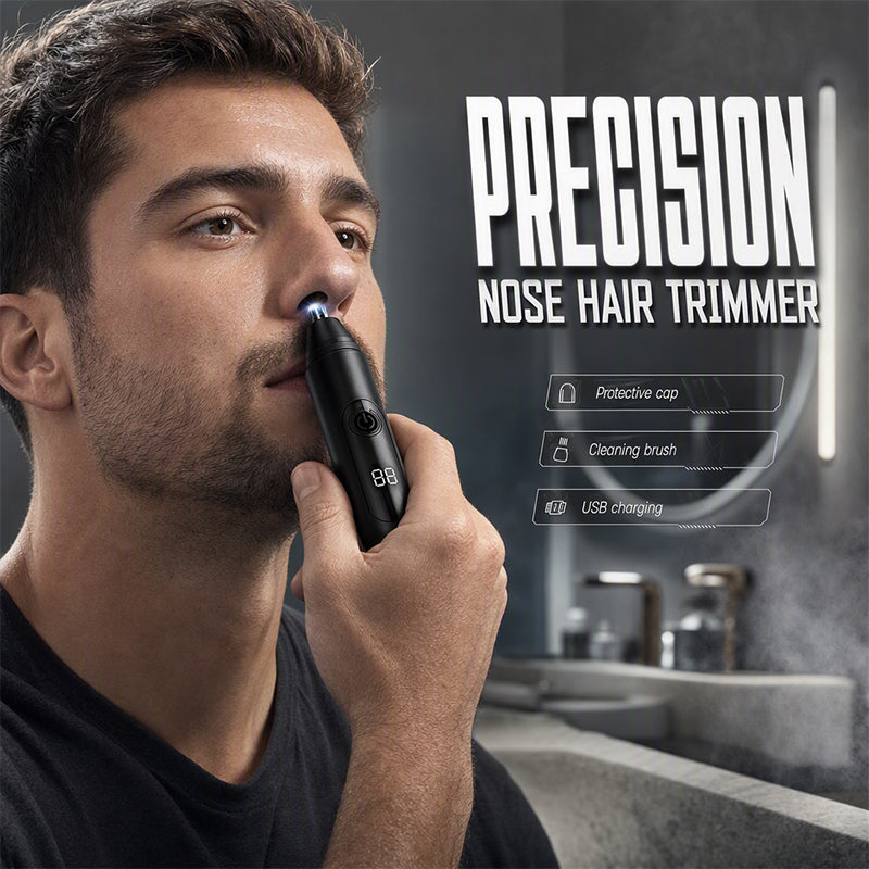 📢📢50% OFF !! ⏰Rechargeable Nose Hair Trimmer with LED Display