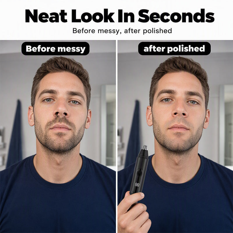 📢📢50% OFF !! ⏰Rechargeable Nose Hair Trimmer with LED Display