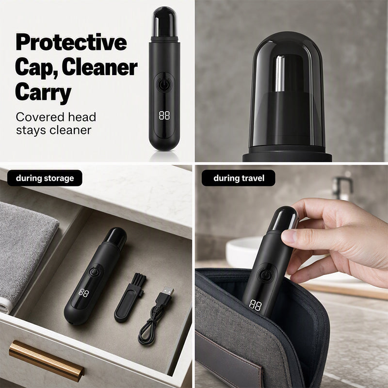 📢📢50% OFF !! ⏰Rechargeable Nose Hair Trimmer with LED Display