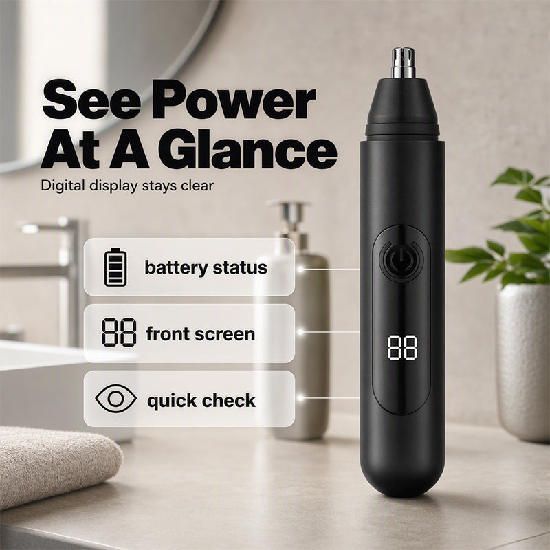 📢📢50% OFF !! ⏰Rechargeable Nose Hair Trimmer with LED Display