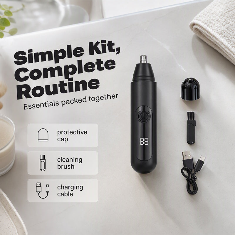 📢📢50% OFF !! ⏰Rechargeable Nose Hair Trimmer with LED Display