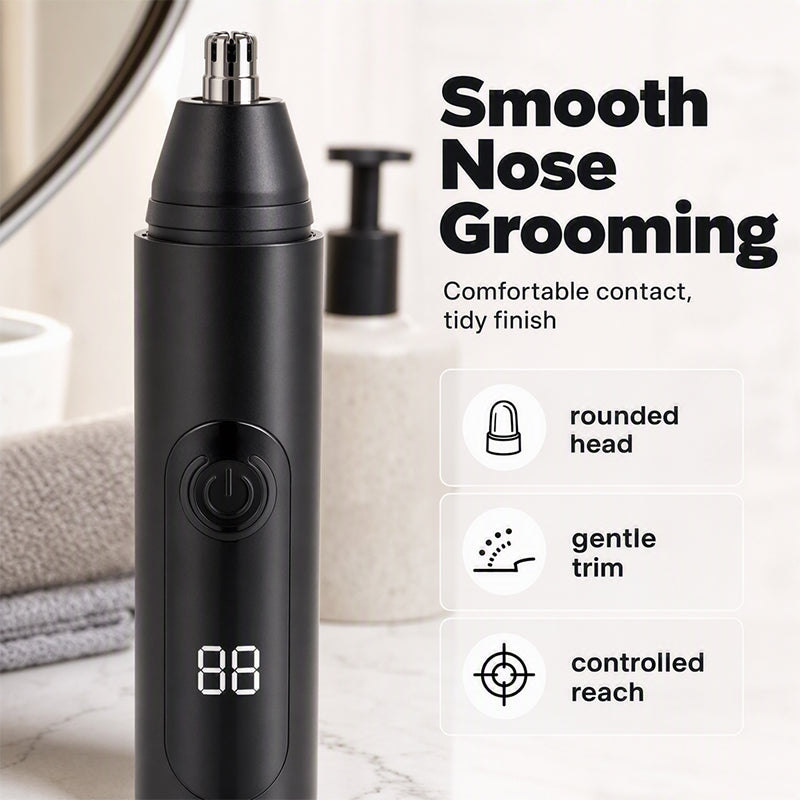📢📢50% OFF !! ⏰Rechargeable Nose Hair Trimmer with LED Display
