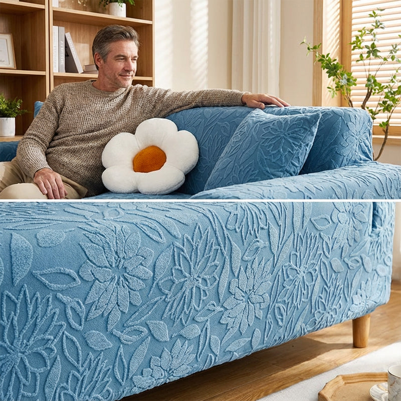 📢📢50% OFF !! ⏰Non-Slip 3D Camellia Jacquard Sofa Cover