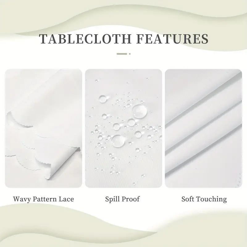 📢📢50% OFF !! ⏰Elegant Waterproof Embossed Floral Tablecloth