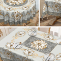 📢📢50% OFF !! ⏰Elegant Waterproof Embossed Floral Tablecloth