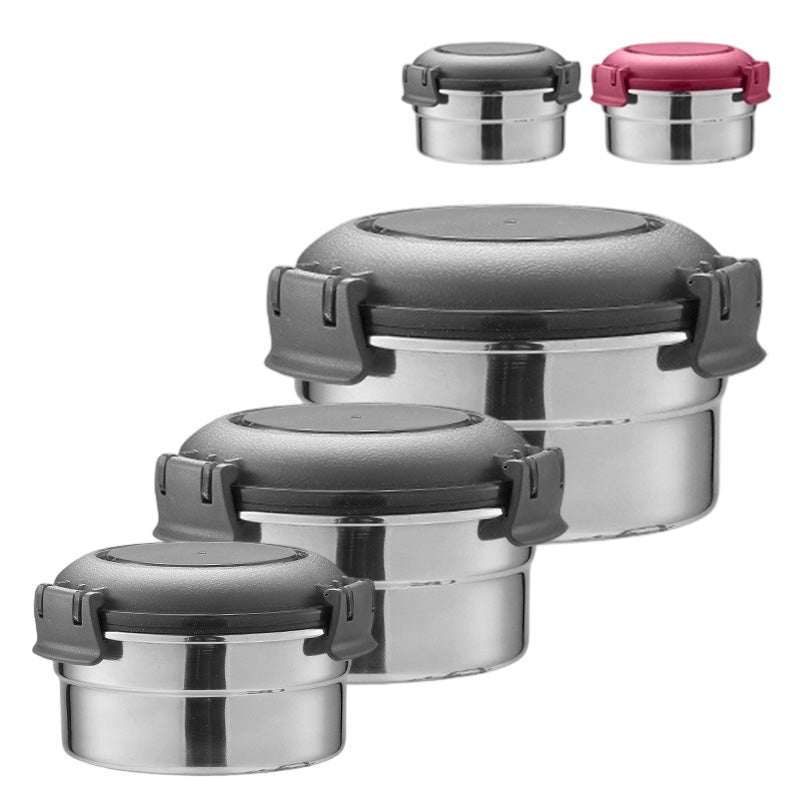📢📢50% OFF !! ⏰3-Piece Stainless Steel Lunch Box Set with Airtight Lids for School and Office