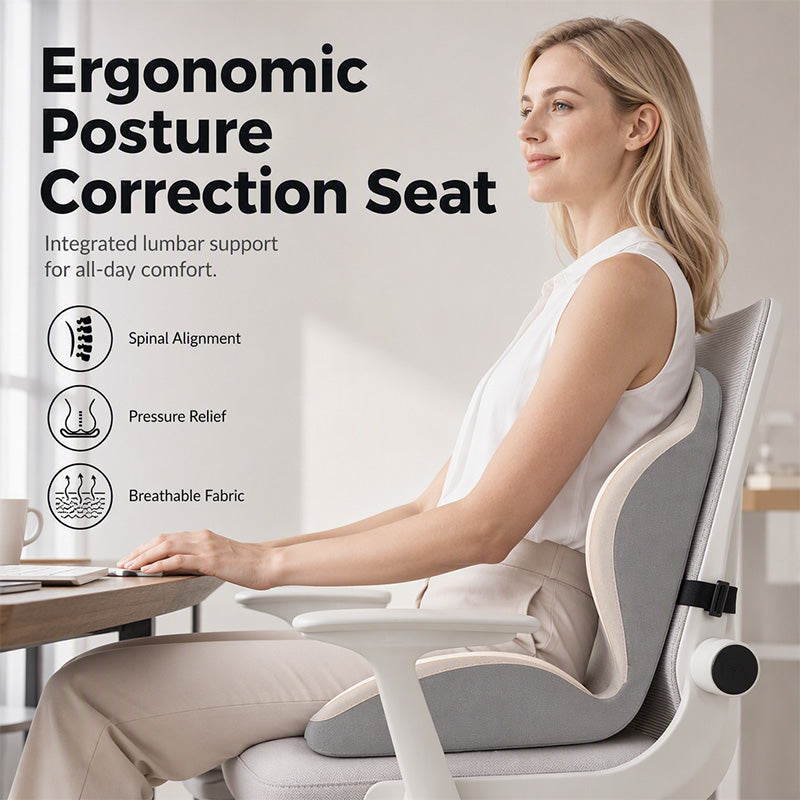 📢📢40% OFF !! ⏰ 2026 Sale — Over 47,300 Sold!🪑 Ergonomic Memory Foam Seat Cushion with Back Support