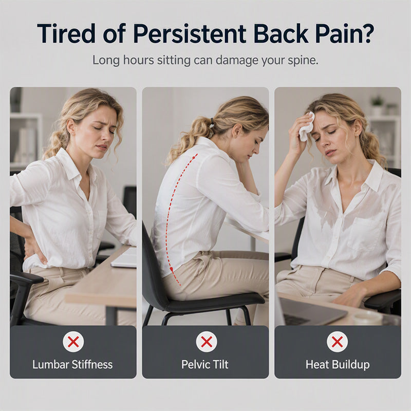 📢📢40% OFF !! ⏰ 2026 Sale — Over 47,300 Sold!🪑 Ergonomic Memory Foam Seat Cushion with Back Support