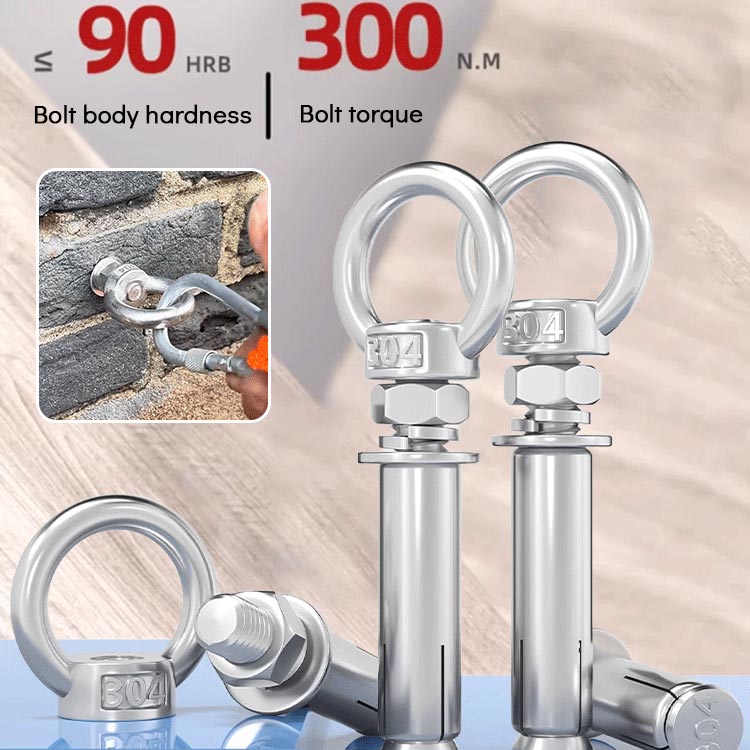 📢📢50% OFF !! ⏰6PCS/Pack 304 Stainless Steel Lifting Ring Expansion Screw