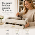 📢📢40% OFF !! ⏰2-Tier Sunglasses Organizer Box with Transparent Glass Top Display