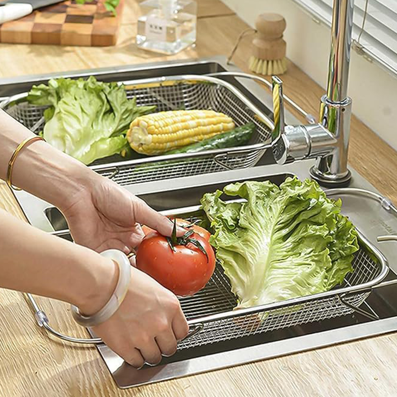 📢📢50% OFF !! ⏰Stainless Steel Telescopic Drainer Basket