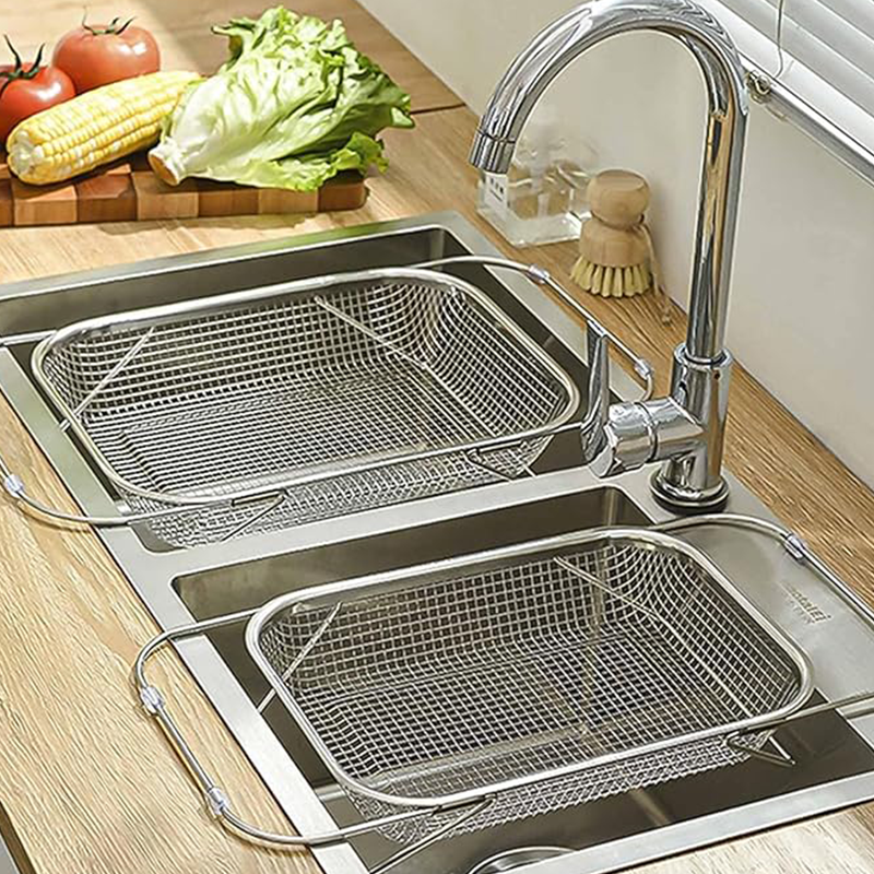 📢📢50% OFF !! ⏰Stainless Steel Telescopic Drainer Basket