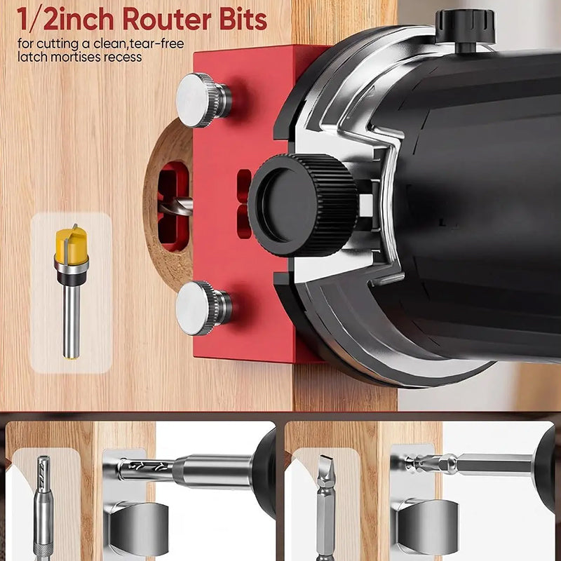 📢📢40% OFF !! ⏰Door Latch Mortising Tool Kit for Wood Doors