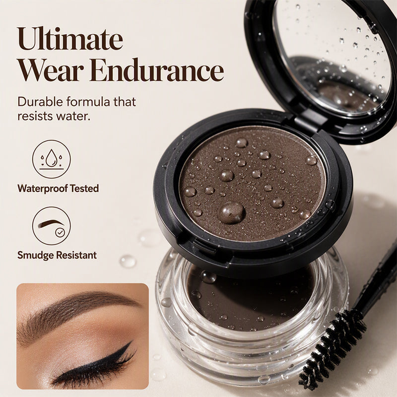 📢📢Hot Sale: Buy 1 Get 1 Free！！⏰2-in-1 Highly Pigmented Eyebrow Powder & Cream