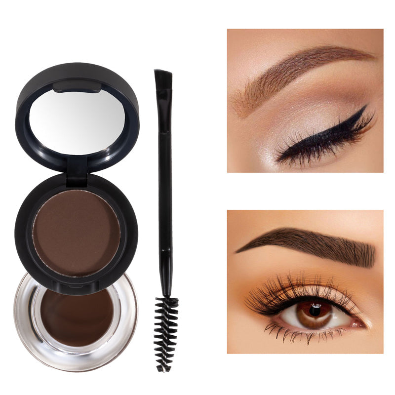 📢📢Hot Sale: Buy 1 Get 1 Free！！⏰2-in-1 Highly Pigmented Eyebrow Powder & Cream