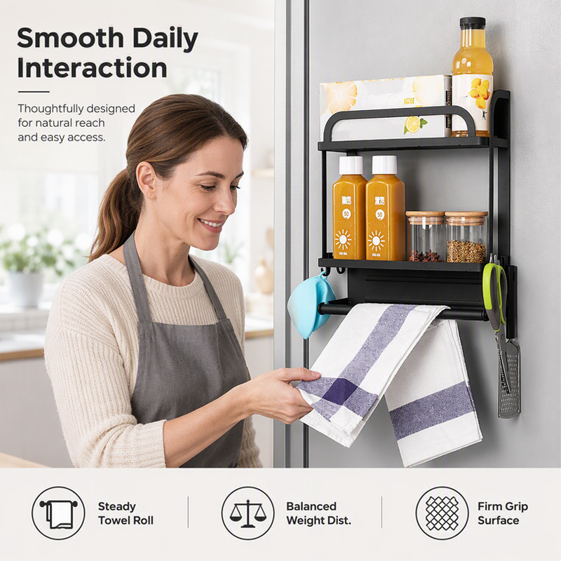 📢📢40% OFF !! ⏰Magnetic Fridge Organizer Rack
