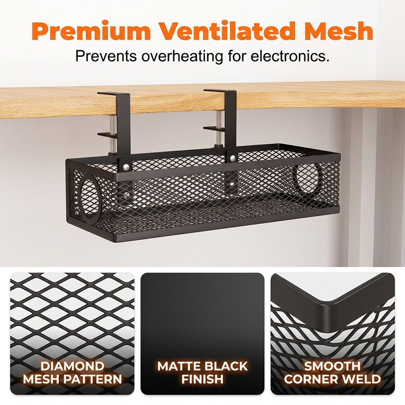 📢📢50% OFF !! ⏰Under Desk Cable Organizer