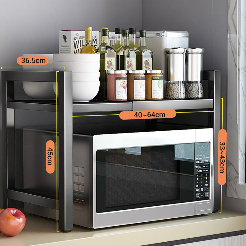 📢📢50% OFF !! ⏰Expandable Microwave Oven Rack with Hooks