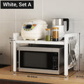 📢📢50% OFF !! ⏰Expandable Microwave Oven Rack with Hooks