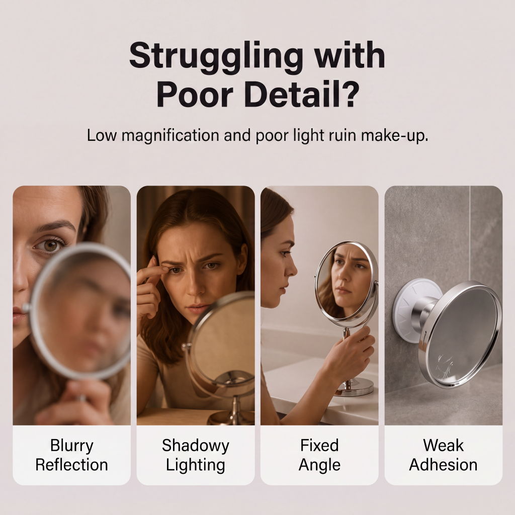 📢📢50% OFF !! ⏰10x Magnifying Makeup Mirror with LED Light and Suction Cup
